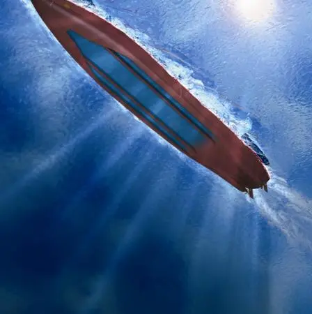 The hull construction allows the Stena E-MAXair to float on a cushion of air