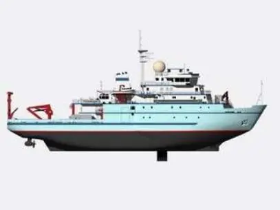 Computer generated impression of the oceanographic research vessel ordered by the University of Fairbanks in Alaska