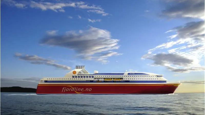 Artist impression of the new cruise ferries ordered by Fjord Line