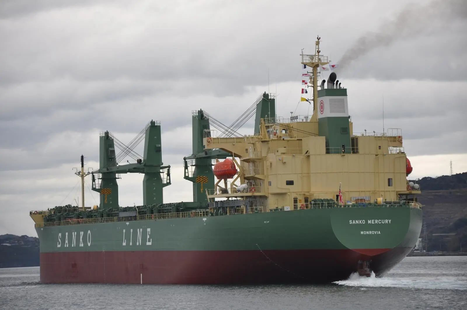 The ‘Sanko Mercury’ took Liberia over the 100 million ton mark