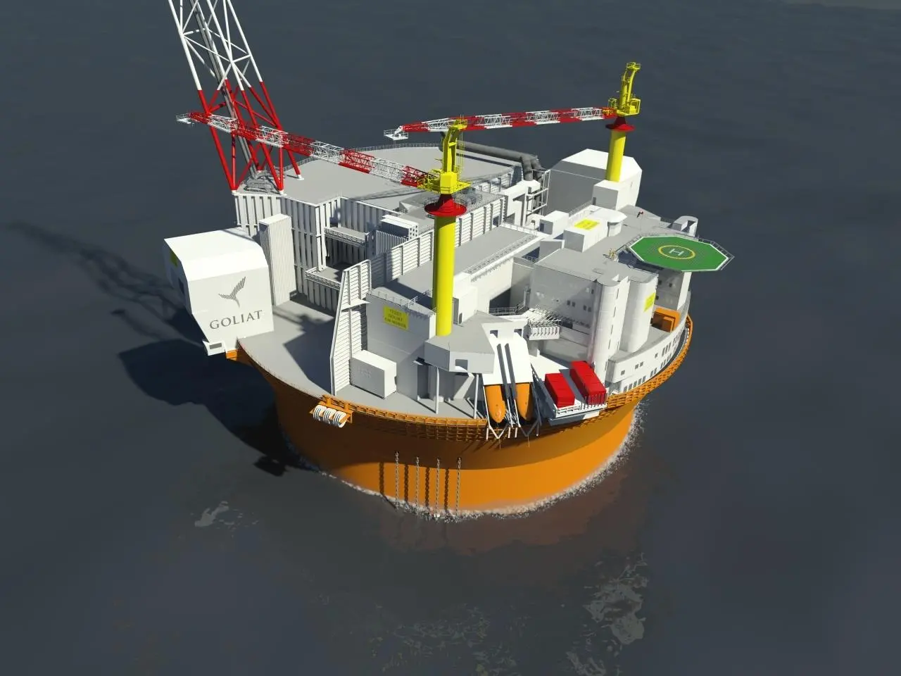 Artist impression of the Goliat FPSO