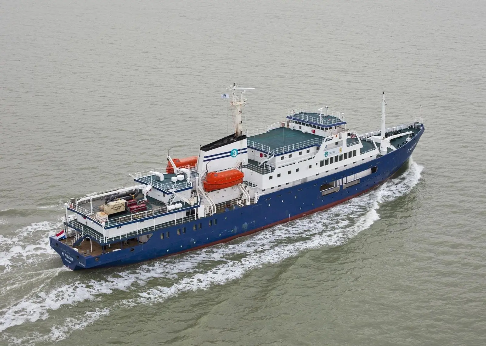The newly converted polar expedition vessel, Plancius