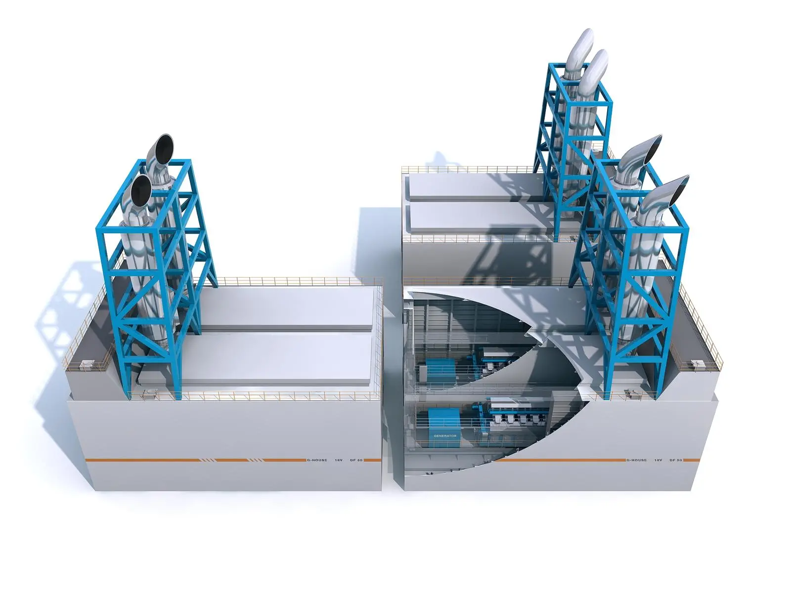 The P-63, a Brazilian FPSO, will be equipped with three main power modules, each of which includes two 50DF tri-fuel engines, alternators and auxiliary equipment