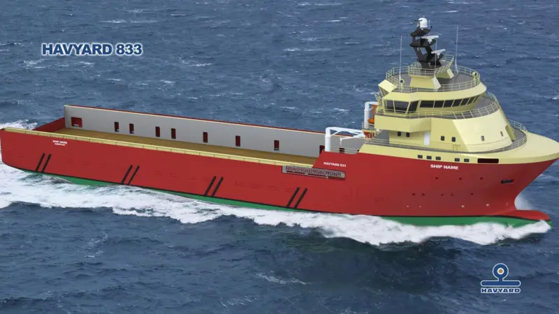 Artist impression of the newly ordered Havyard 833 PSV design