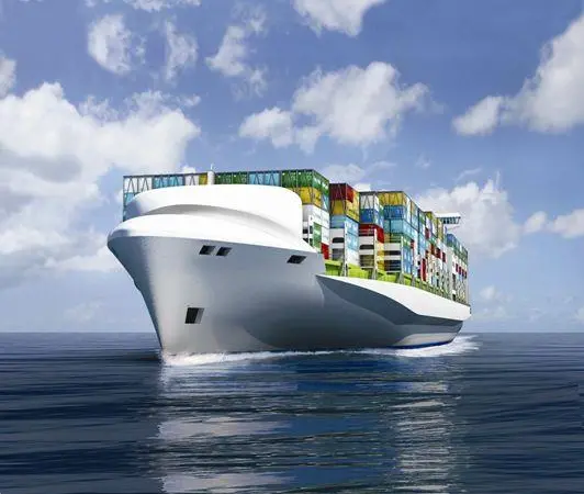 Computer generated image of the Quantum containership concept (Image supplied by DNV)