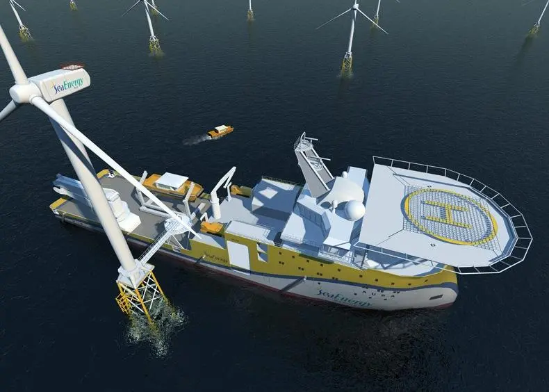SeaEnergy anticipates that its new ships for commissioning and maintenance of wind turbines will be based on Ulstein X-bow technology