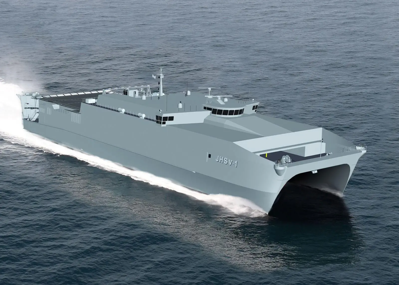 Computer generated image of the 103m catamaran JHSV 1