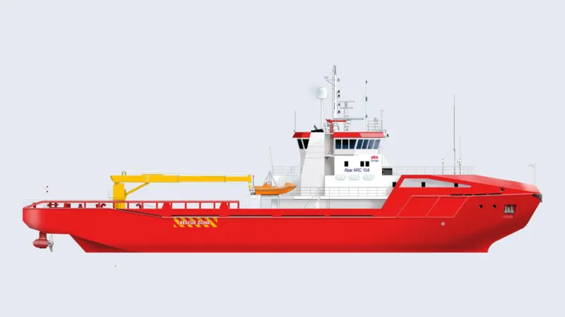 Drawing of the Caspian Sea icebreaking tugs