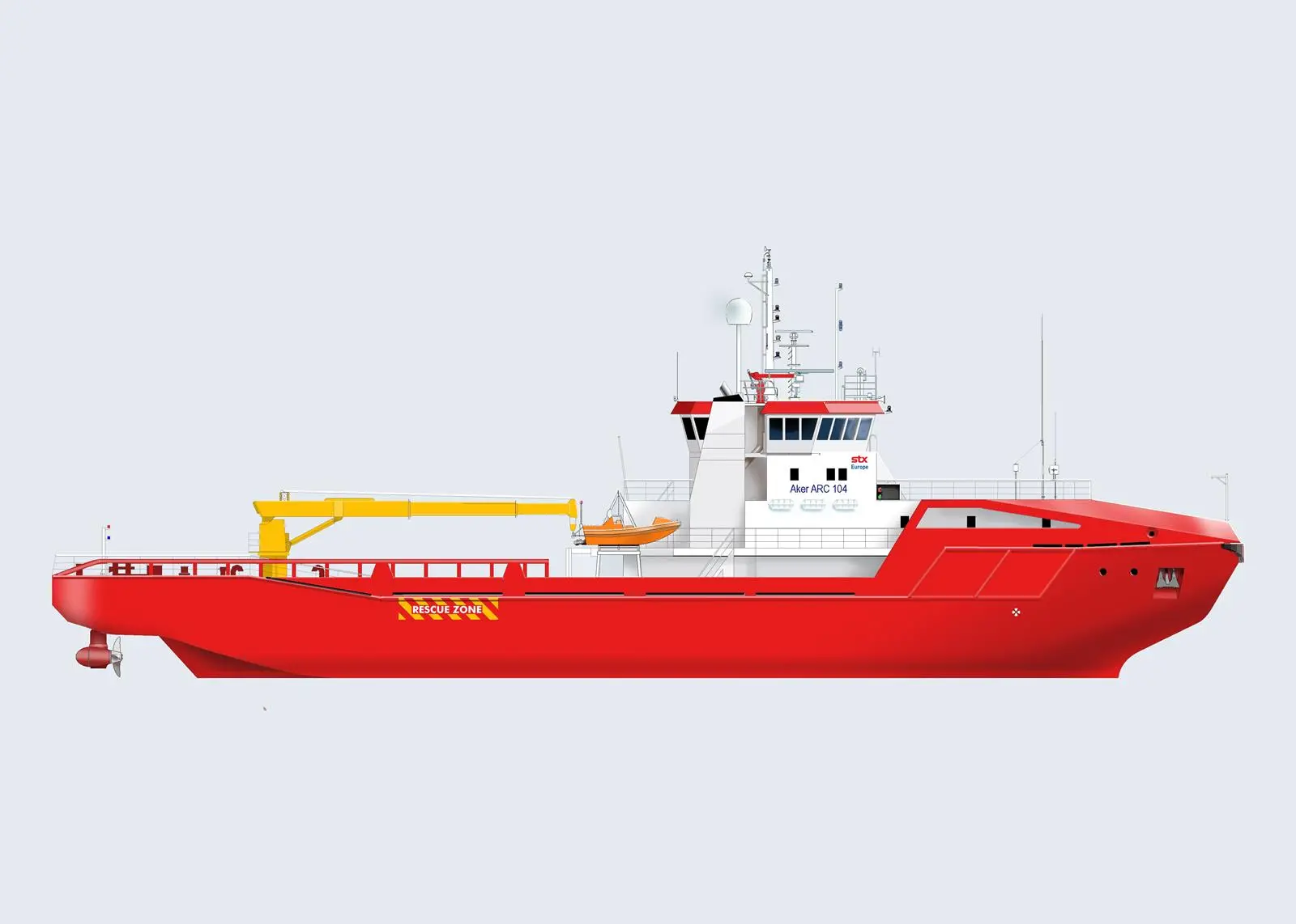 Drawing of the Caspian Sea icebreaking tugs