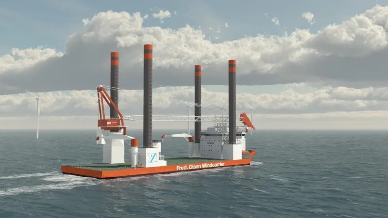 Artist impression of a similar jack-up vessel to the one ordered by A2Sea to be propelled by Voith propulsors