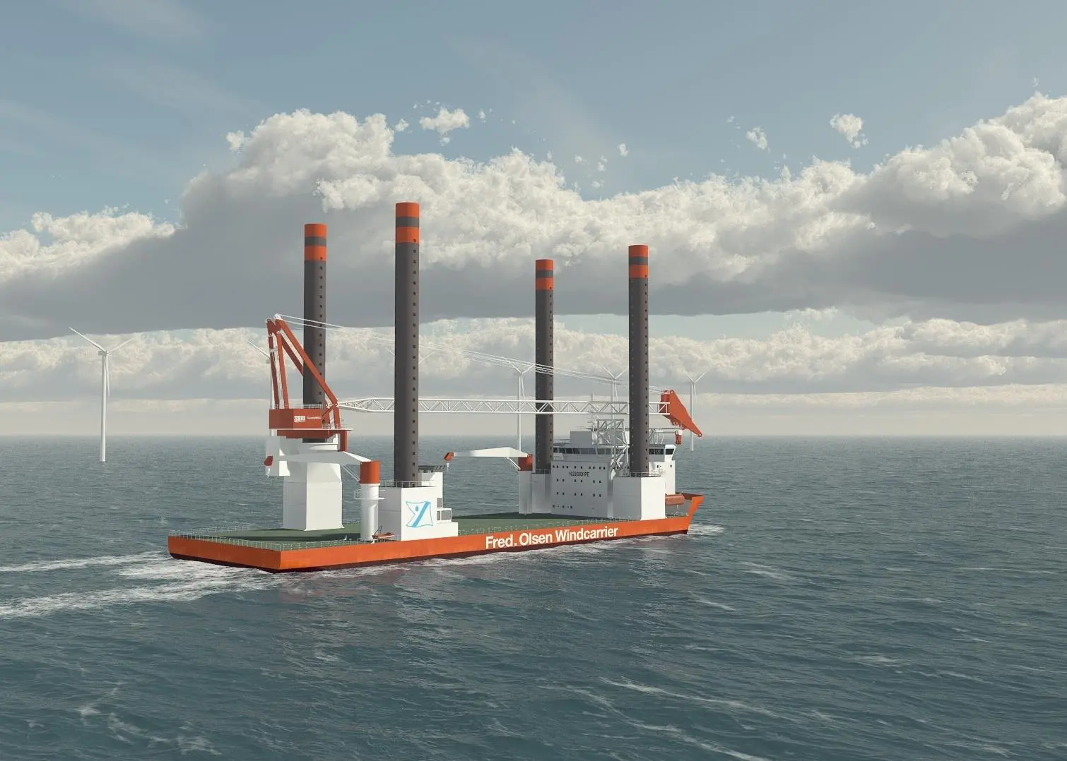 Artist impression of a similar jack-up vessel to the one ordered by A2Sea to be propelled by Voith propulsors