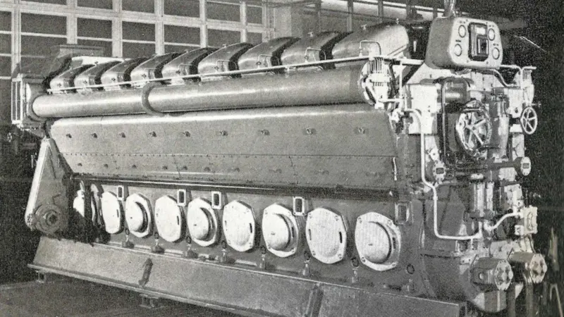 MAN’s 18VV 30/45, which developed up to 2,530 bhp at 400 rpm