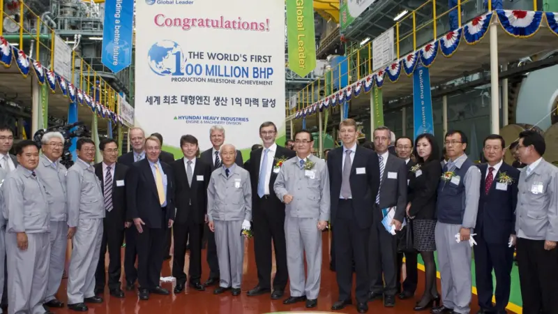 The HHI-EMD ceremony was attended by a long list of invited guests including from MAN Diesel & Turbo