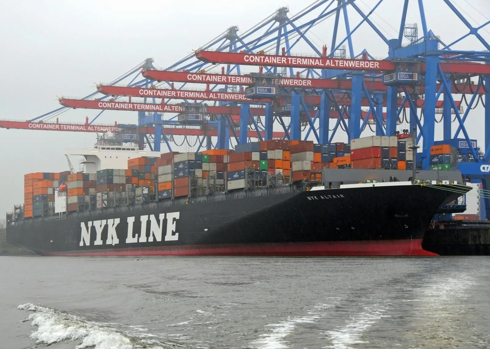 ‘NYK Altair’ berthed in Hamburg during her maiden voyage to Europe