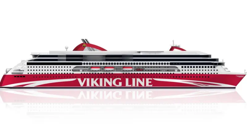 Artist impression of the LNG fuelled cruise ferry ordered by Viking