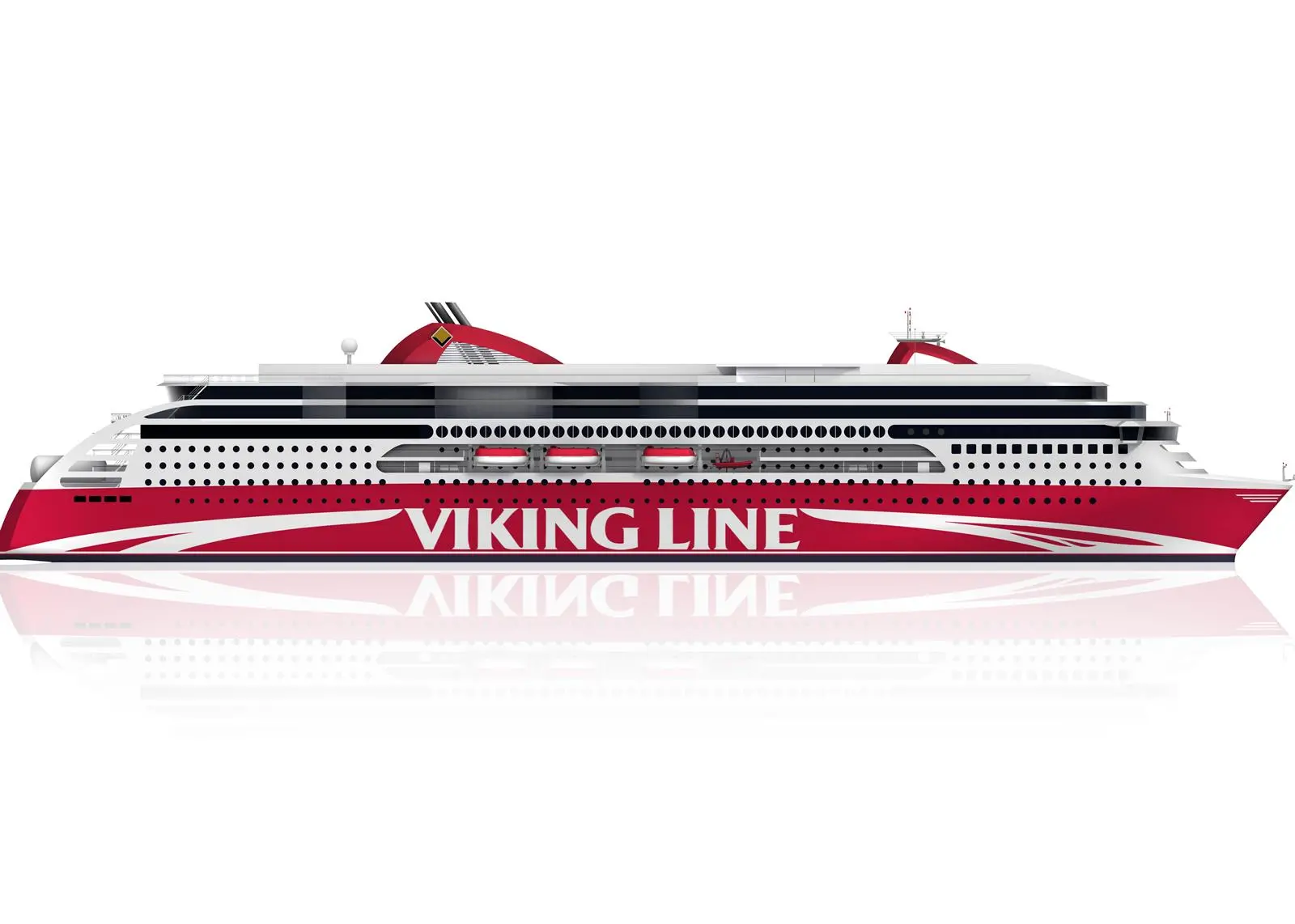 Artist impression of the LNG fuelled cruise ferry ordered by Viking