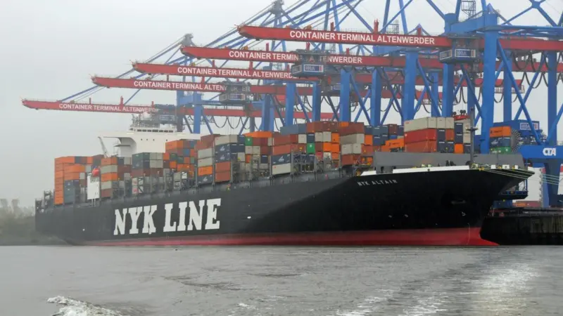 NYK's 'Altair', seen here at GL's home port of Hamburg, was designed from the outset for fuel savings and low emissions