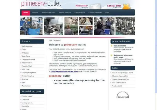 MAN Diesel & Turbo’s discount spares website www.primeserv-outlet.com