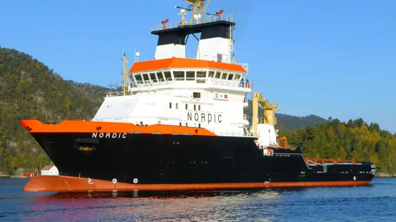 ‘Nordic’ is an emergency towing vessel designed to protect the German North Sea coastline,with a top speed of 20 knots and 200 tonnes bollard pull