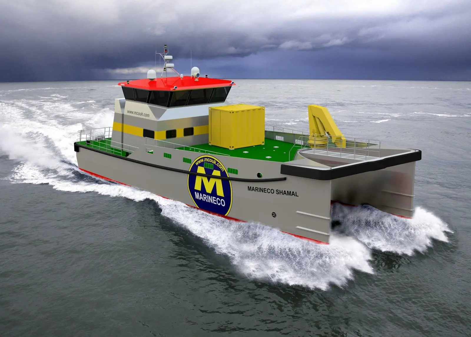 Damen’s Twin Axe-bow catamaran for wind farm service operations