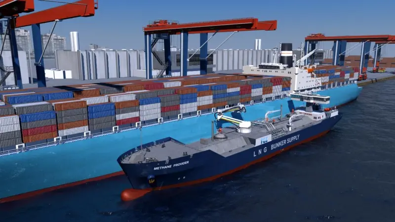 Artist impression of LNG bunkering (TGE)