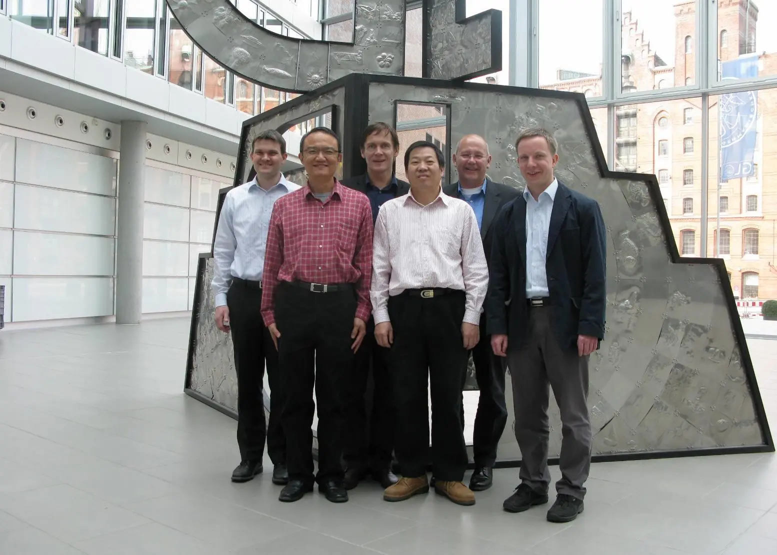 Newly trained specialists (from left to right): (in front) Ming-Kao Li, ship recycling expert; Allan Xia, ship recycling expert; and their trainers: Christian Franke, ship recycling expert; Gerhard Aulbert, global head of practice ship recycling...