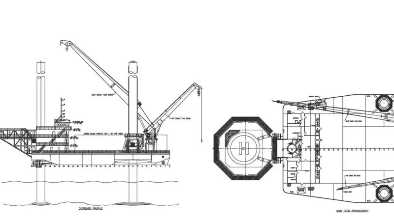 The Cummins-powered Suda 300-L3 liftboat design