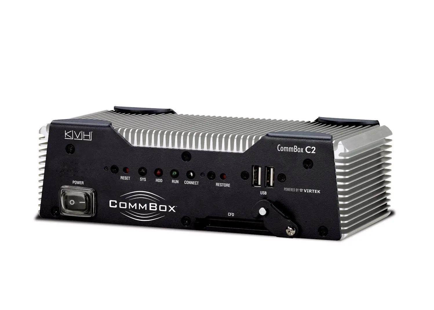 KVH's CommBox offers network management for commercial mariners via its two hardware options, the R8 and C2 (pictured)