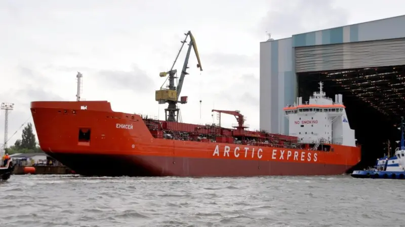 ‘Yenisei’: Nordic’s first AT19 tanker, undocks