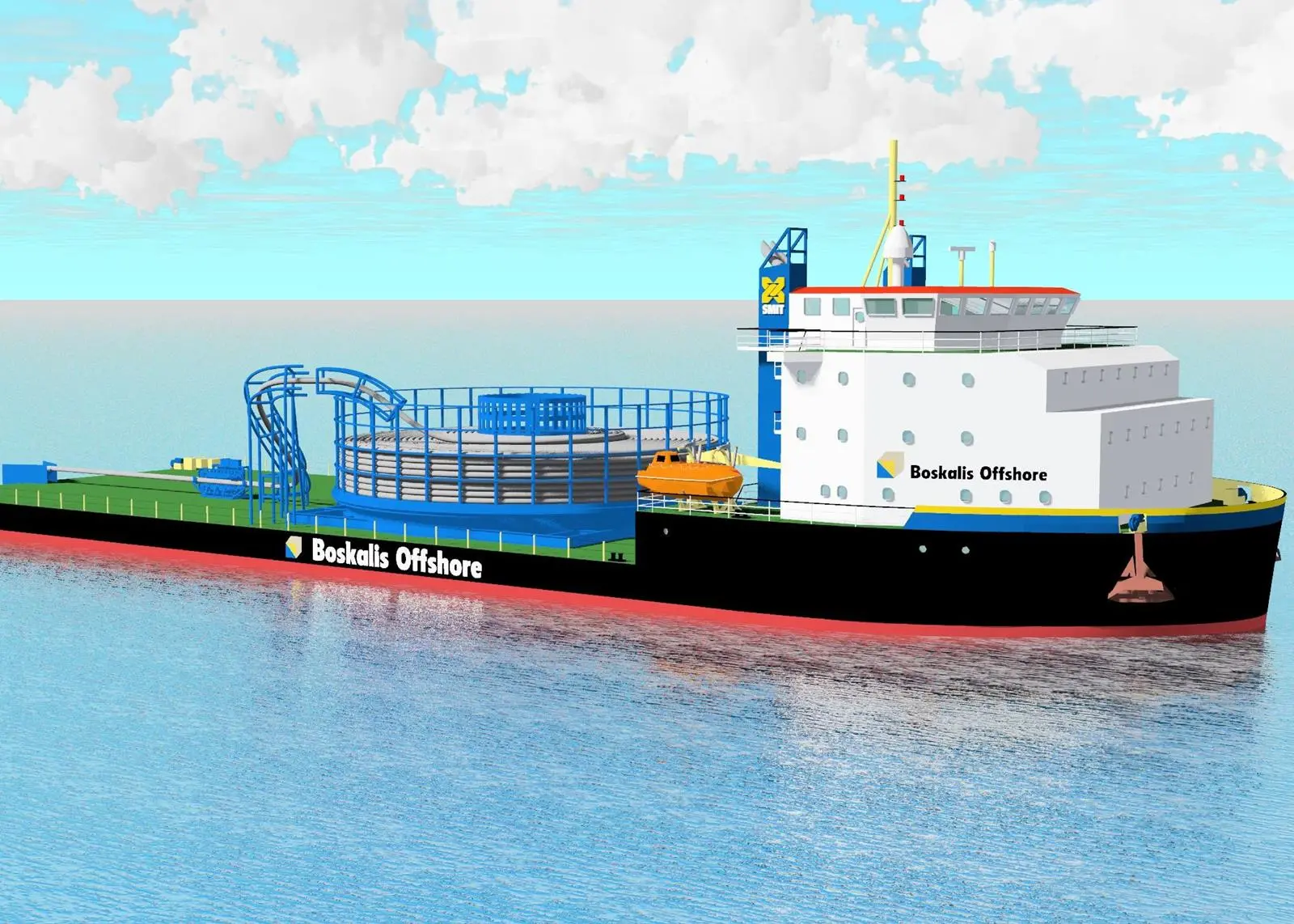 Graphic of the Boskalis cable layer vessel concept