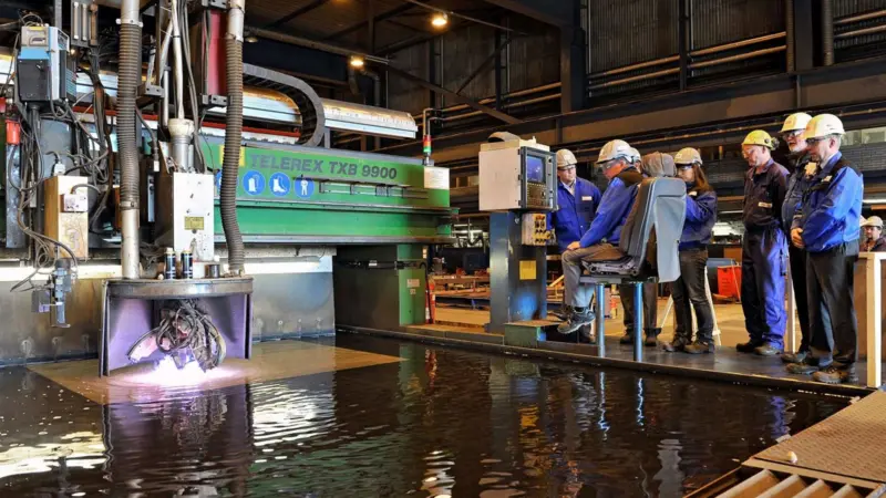 First steel is cut at STX Turku for the new Finnish multi-purpose ship