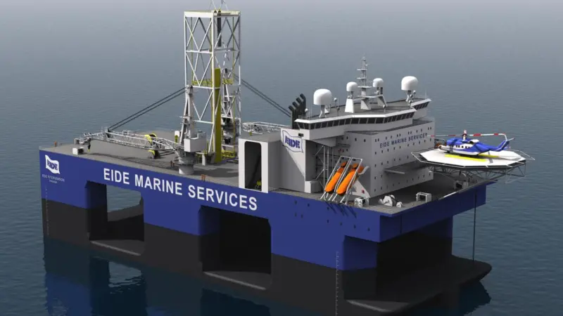 Rendering of one of the new well intervention vessels for Eide Marine, ordered from STX Finland
