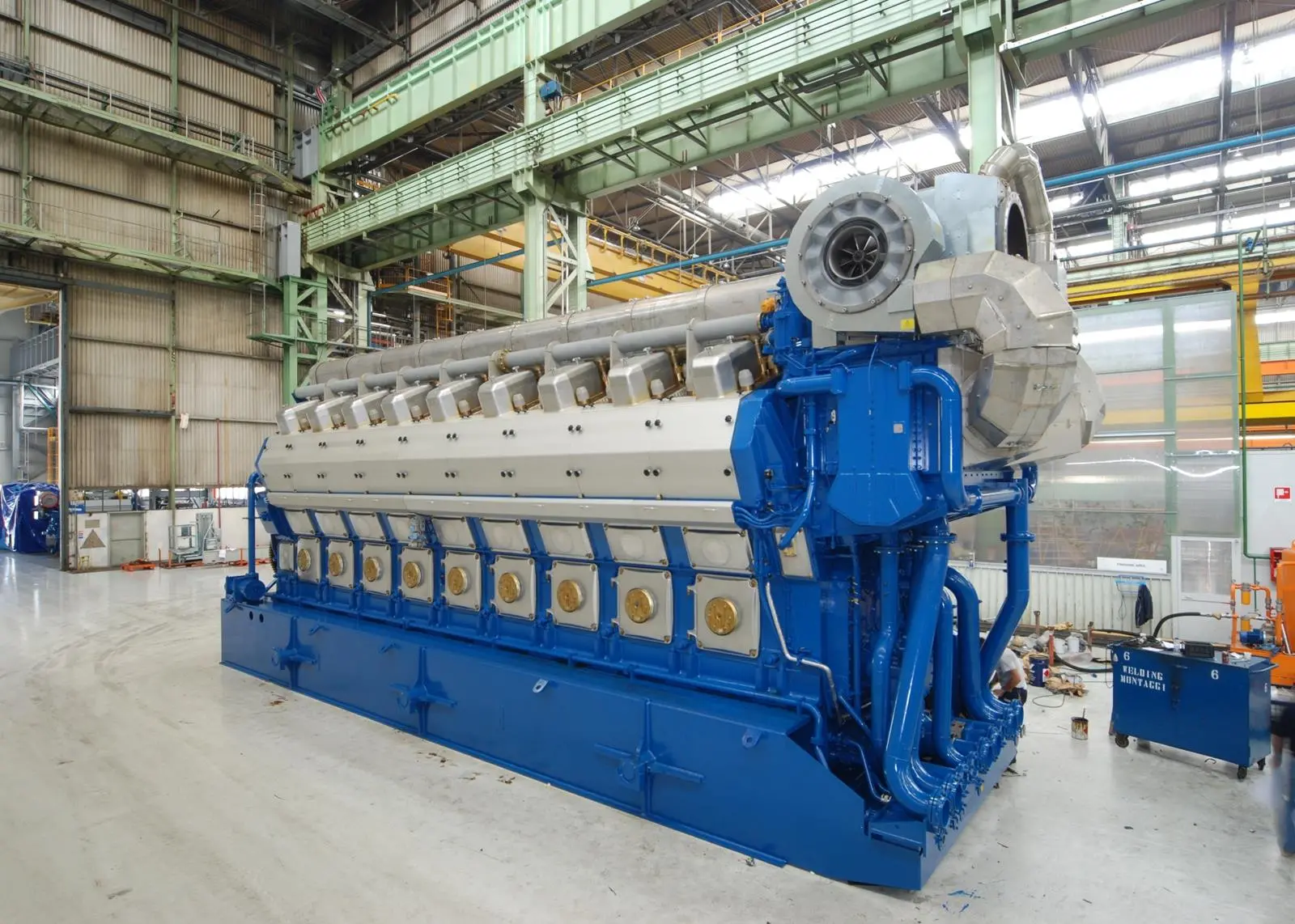 A Wartsila 50DF engine, the largest size in the dual fuel portfolio