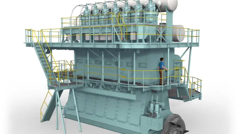 The new-generation Wärtsilä 620mm-bore engine, in seven-cylinder configuration