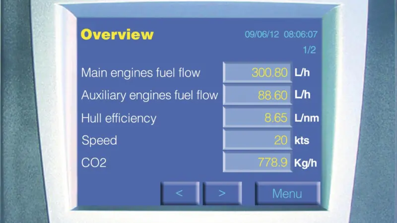 CFM-T central PLC showing real time data