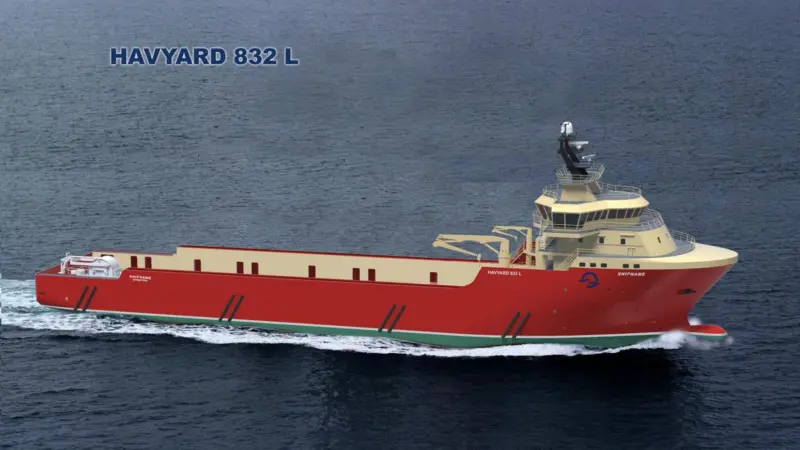 The Havyard 832 L design ordered by the Faroese shipping company Supply Service