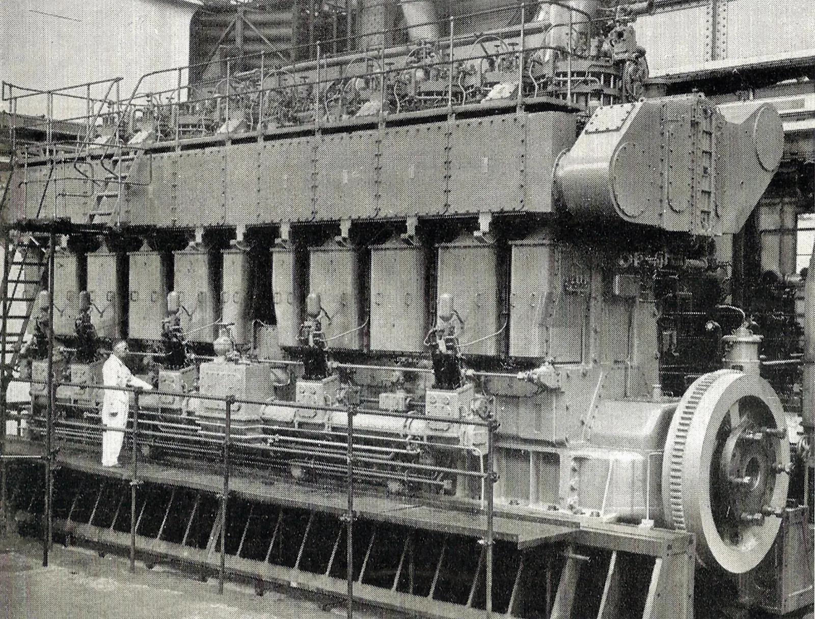A Fiat 600mm-bore crosshead engine on test – one then-prominent name in marine engines that has moved on to other things
