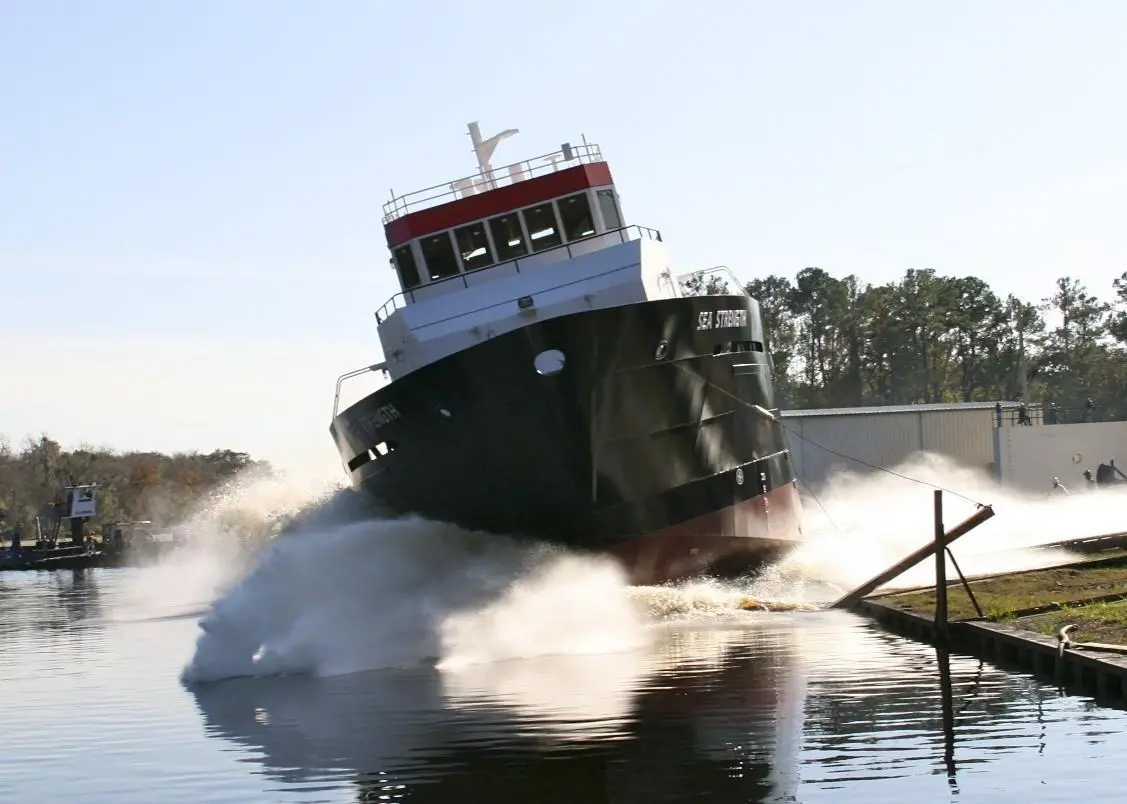 OSV ‘Sea Strength’ is launched at St Johns Ship Building