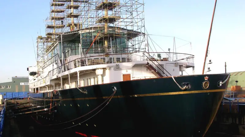 ‘Britannia’ in the Imperial dry dock