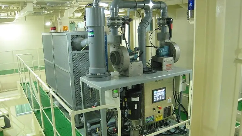 Skid-mounted Balpure installation onboard a bulk carrier