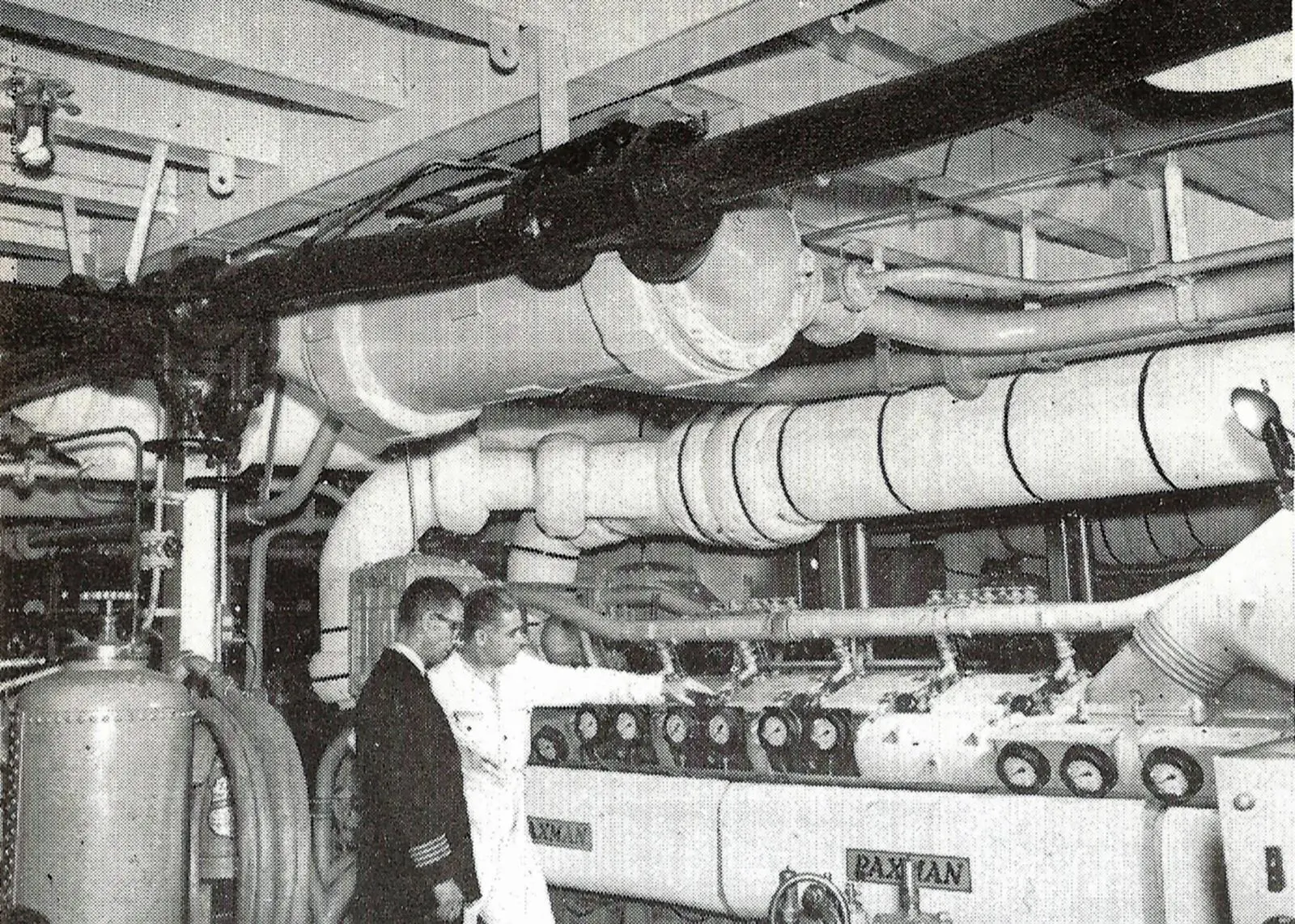 One of ‘Doric Ferry’s’ low-height Paxman main engines
