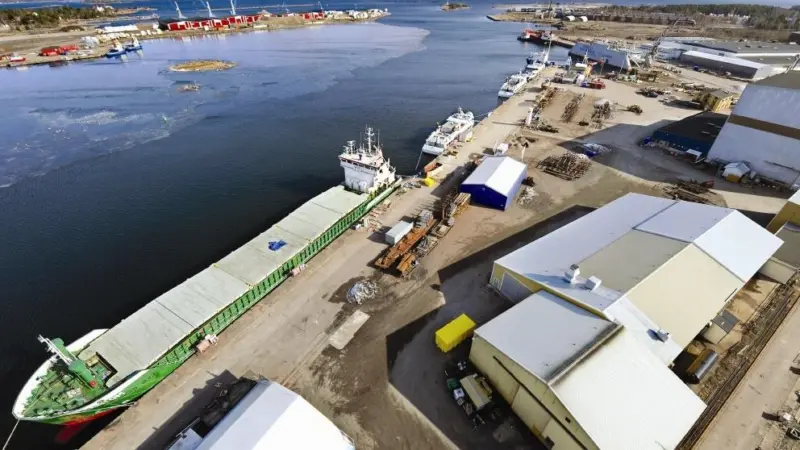 The Oskarshamnsvarvet repair yard in Sweden – now part of the Damen Shipyards group