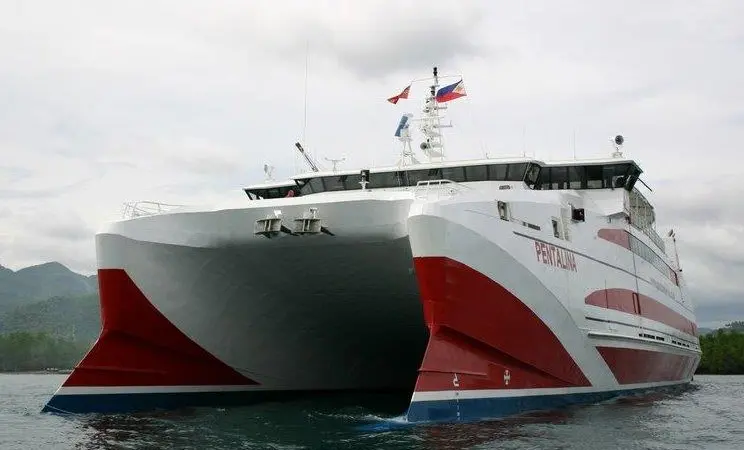 Ferries like the 'MV Pentalina' have a better form and lower power, which results in much lower CO2 output