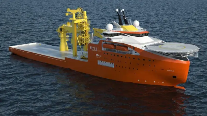 STX has secured an order for a 156.7m long subsea construction vessel, to be built in Romania and completed in Norway