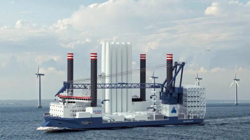 A2SEA’s wind installation ships, powered by a Voith VSP and VIT package