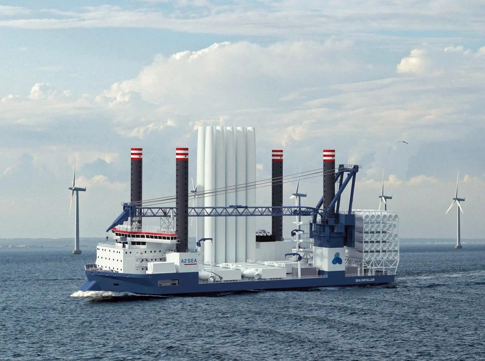 A2SEA’s wind installation ships, powered by a Voith VSP and VIT package