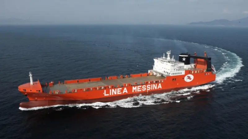 One of the Messina ro-ro ships fitted with a Wartsila Hamworthy scrubber