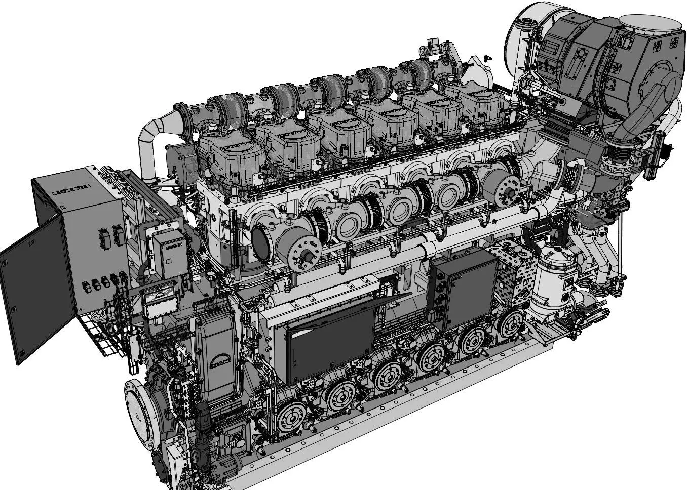 MAN is raising the stakes in the dual-fuel engine market with the new 35/44DF series, seen here in six-cylinder format