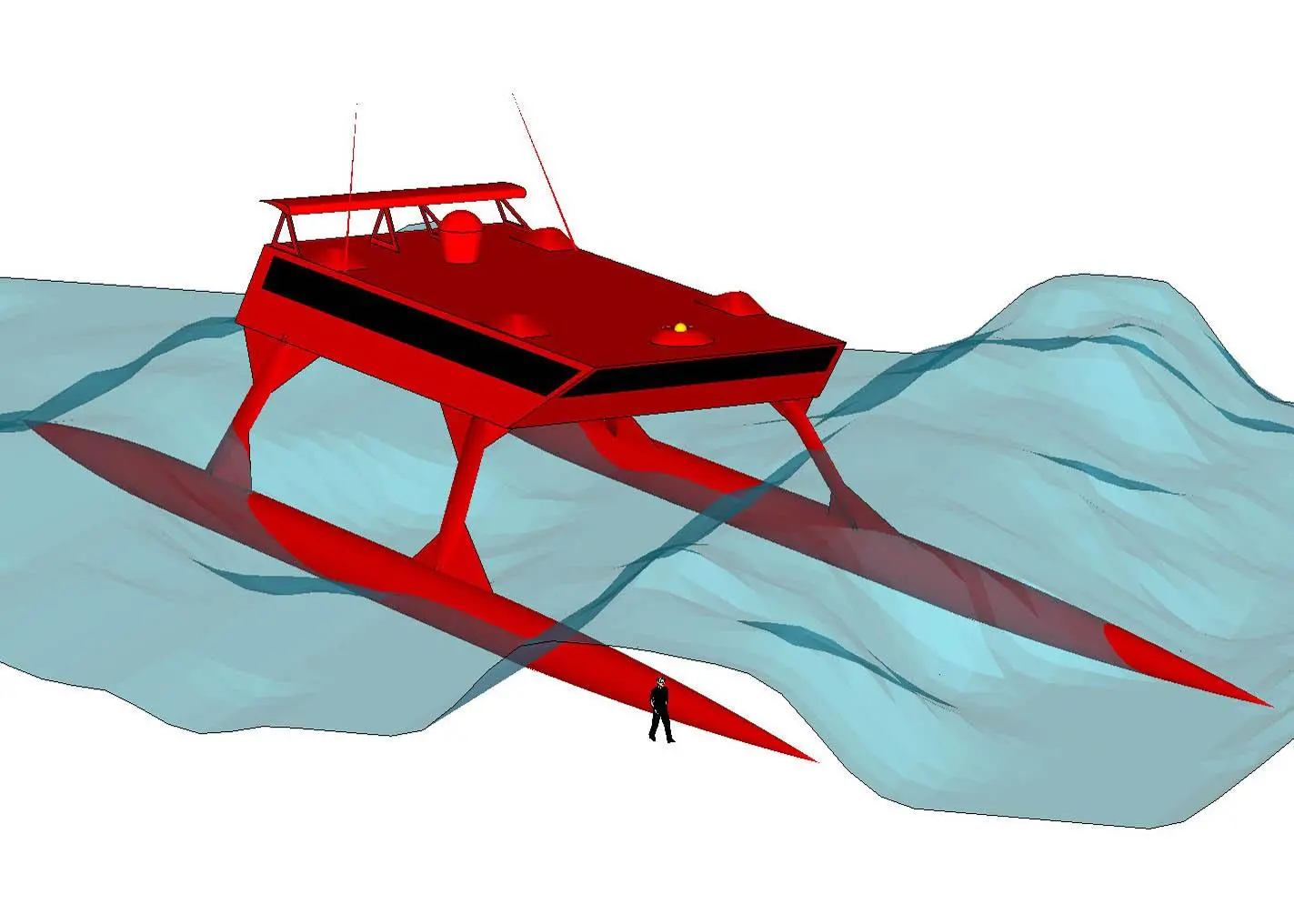 Atlantic Glider’s long and thin fast ferry concept