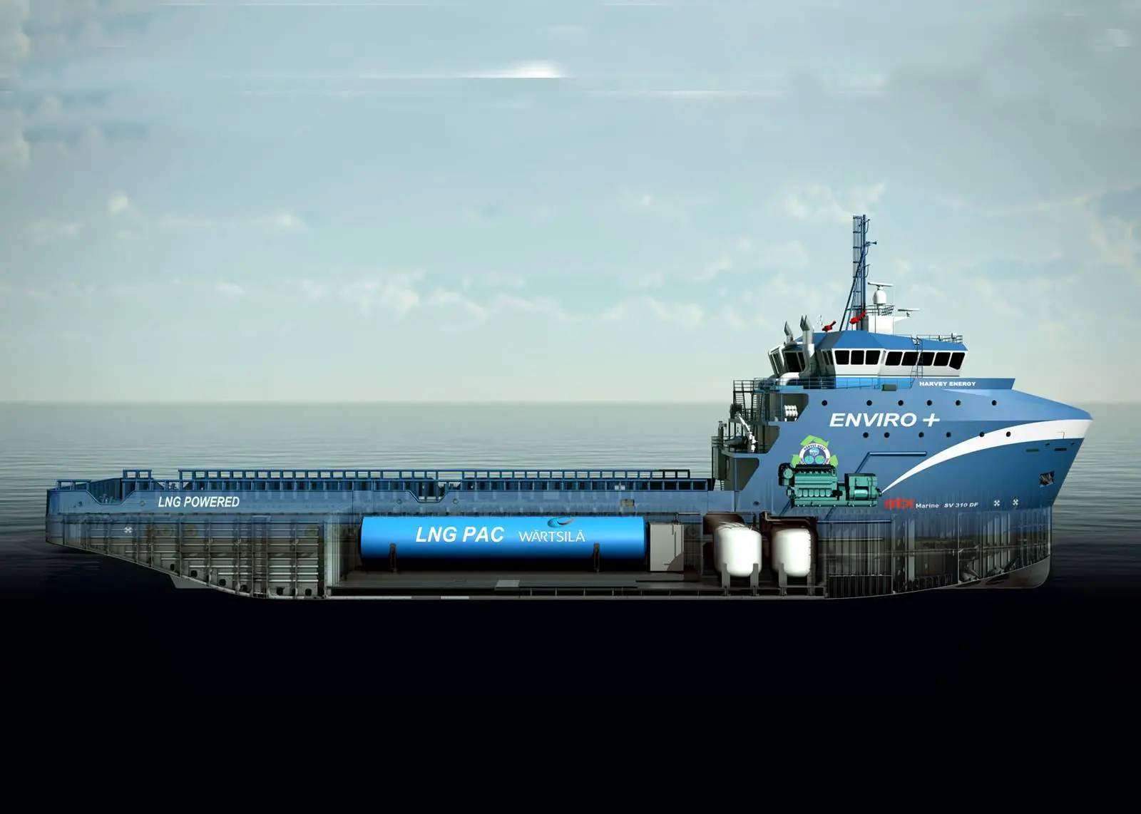 A fifth Wärtsilä LNG package for Harvey Gulf, this example in an STX-design PSV